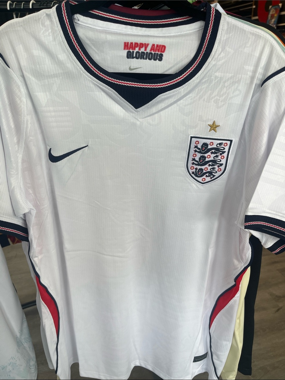 England Men's White Home Jersey - Happy and Glorious
